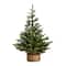 3ft. Artificial Balsam Fir Christmas Tree with Pine Cones in Jute Wire Planter